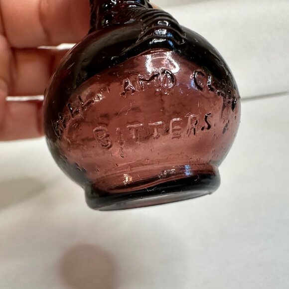 Antique Vtg Glass Apothecary Jaundice Bitters Bottles 1852 w/ Stoppers & Box - Picture 16 of 16